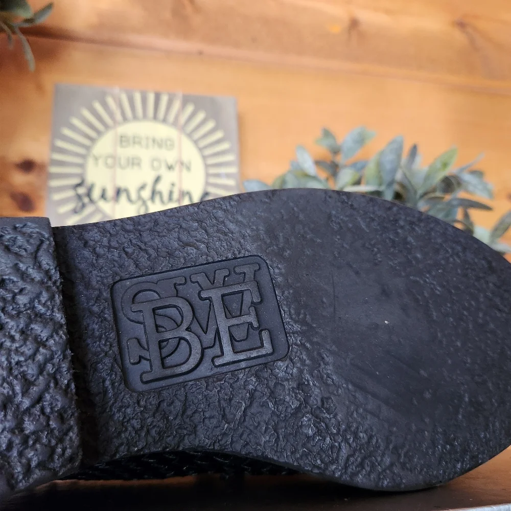 Susan Bennis Warren Edwards Vintage Black Basketweave Leather Oxford Shoes Sz 10